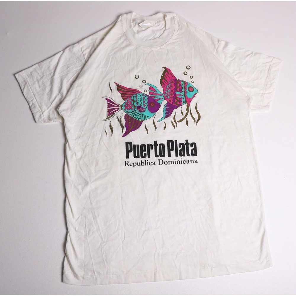 Vintage 90s Velero Puerto Plata Republica Dominicana Fish Graphic T-Shirt XL
